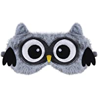 dressfan Animal Antifaz Máscara para Dormir Mujer Niñas Niños Felpa Seda-Algodón Relleno Suave Respirable Anti-luz Viaje…